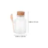 Bottiglie di stoccaggio Bottiglia di sali da bagno Vaso trasparente Contenitore per polvere Contenitore per talco Rotondo con coperchio Mare vuoto