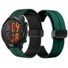 Watch pasma Magnetyczna składana klamra dwonostopowa miękka silikonowa pasmo dla Ticwatch Pro 3 Ultra GPS LTE/GTX/GTH 2/E3 20 mm 22 mm Bransoletka