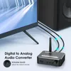 Złącza cyfrowe do analogowego konwertera audio SPDIF optyczny sygnał światłowodowy do 3,5 mm 3,5 Aux Dekoder Dekoder Bluetooth 5.0