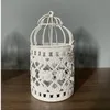 Creux en métal fer porte-bougie suspendu cage à oiseaux photophore lanterne creux bougeoirs pour Table fête de mariage décor à la maison