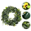 Decorative Flowers Green Wreaths Farmhouse Artificial Eucalyptus Door Decorations Wedding Garland Spring For Decorating Front Small