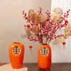 Vaser Keramik Keramik Vaser för Keramik Bonsai Vintage Dekor Kinesisk Vas för torkade blommor Lyx Vardagsrum Dekoration Skrivbord Hem x0630