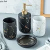 Toothbrush Nordic Matte Gold Ceramics Bathroom Accessories Set Soap Dispenser/toothbrush Holder/tumbler/soap Dish Luxurious Washing Set