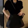 Юбки трапециевидной формы пышная мини-черная юбка женская с высокой талией корейский стиль осень дикая повседневная сексуальная ретро Y2k костюмы Faldas Mujer Moda Jupe 230629