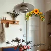 Dekorativa blommor Simulering Solros krans Summer och hösten Atificial Decoration Flower Wall Window Bedroom Wedding Holiday Decor