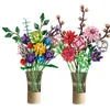 Blokken Boeket Bouwsteen Tulp Roos Boeket Model Huishoudelijke Plant Bloem Decoratie Gemonteerd Kinderen Speelgoed Meisje Gift R230629