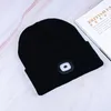 Berets LED Beanie With Light USB Rechargeable Headlamp Cap Winter Knitted Night Lighted Women Men I