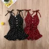 Clothing Sets lioraitiin 16 Years Toddler Kid Baby Girl Clothes Sleeveless Romper Bow Print Summer Holiday Outfit 2Colors J230630