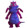 2018 Discount factory Big Purple Dragon Mascot Costume Fancy Dress Adult Size2463