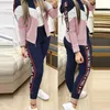 Trend dresowych kobiet Leopard 2 Dwuczęściowy zestaw strojów kobiet Activewear Top Leggings Passing Tracksuit Femil za 230629