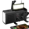 Radio Nyaste nödsolen Power Hand Crank Dynamo avvecklas 4000mAh Telefonladdare Bank SOS AM/FM/NOAA Weather Pocket Falllight Radio