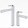 Bathroom Sink Faucets LASO Luxury Rotary And Cold High Basin Faucet Toilet Mixer Tap Deck Mount White