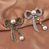 Luxe Strass Boog Broches Voor Vrouwen Grote Strik Metalen Pinnen Bruiloft Corsage Sjaal Pinnen Sieraden Accessoires