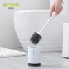 Toilet Brushes Holders ECOCO Silicone Head Toilet Brush Quick Draining Clean Tool WallMount Or FloorStanding Cleaning Brush Bathroom Accessories 230629