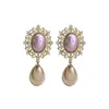 Charm Online Boucles d'oreilles de célébrités avec un design de niche Feel Light Luxury Highend Fashion Pink Pearl Boucles d'oreilles Unique Party 230630