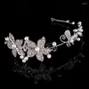 Haarspeldjes Bloem Top Crystal Pearl Sieraden Tiara Kronen Voor Vrouwen Party Engagement Bruids Sieraden Chic Accessoires F007