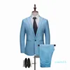 Hommes Costume De Mariage De Mode Solide Couleur Casual Slim Fit 2 Pièces 8 Couleurs Mâle Plus La Taille 5XL