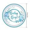 Party Decoration Baby Boy Shower Disposable Paper Plates Cups Napkins Gender Reveal Tableware It's A Birthday Supplies