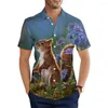 Mannen Casual Shirts HX Mode Mannen Dier Pauw Olieverf Art 3D Grafische Zomer Korte Mouw Tops Camisas Drop