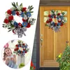 Dekorativa blommor American Independence Day Party Scene Layout Wreath Pendant Stor Garland Decoration Door Hanging