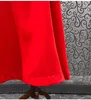 Skirts 2023 Spring Fashion Black Red Maxi High Quality Women Belt Deco Pocket Patchwork Elegant Party Club Clothing