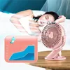 1pc USB Small Fan Mini Dormitory Clip On Fan Rechargeable Desktop Bed Portable Silent Fan
