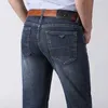 Designer de jeans pour hommes marque de mode de Hong Kong haut de gamme jean bleu délavé européen hommes dans un pantalon décontracté mince et droit épais WO2F