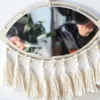 Other Home Decor Mirror Devil Eye Shape With Tassels Beads Home Decoration Woven Cotton Art Photography Props Room Decor Safe R230630