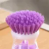 1 pièces brosse de lavage Pot brosse de nettoyage de vaisselle avec distributeur de remplissage de savon liquide brosse à vaisselle cuisine outils de nettoyage accessoires