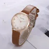 ساعات المعصم Camellia Texture Dial Design Women Watches Fashion Casual Ladies Leather 2023 Brand Simple Female Quartz Clock