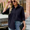 Women's Jackets Women Shirt Cotton Loose Casual Long Sleeve Woman Blouse Office Lady Tops Button Fashion Shirts Streetwear Ladies