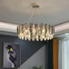 Hanglampen High-end Licht Luxe Stijl Kristallen Kroonluchter Postmodern Eenvoudig Europese stijl Circulair Sfeervol Slaapkamer Eetkamer