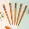 Chopsticks Natural Environmentalally Lackered Nanmu Lunch Solid Wood Portable Travel Set Wood Spoon Fork Kök Tillbehör