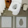 Tampas de assento de toalete 10 pçs/lote capa descartável à prova d'água segurança viagem/acampamento acessórios de banheiro tapete almofada de papel portátil