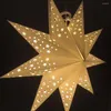 Lampes de table 2 pièces papier étoile lanterne décoration pointu abat-jour suspendu ornement pour noël fête de mariage maison