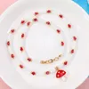 Pendant Necklaces Makersland Necklace For Girls Mushroom Jewelry Children Christmas Gift Fashion Aesthetic Luxury Beaded Kid