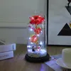 Dekorative Blumen LED verzauberte Galaxie Rose Glaskuppel ewige ewige Blume mit Lichterketten Weihnachten Valentinstag Geschenk