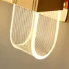 Lampes murales moderne ligne transparente Guide de lumière Led Bar papillon BB luxe créatif salon chambre chevet El Lamp12W