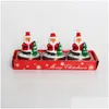 Candles Christmas Tealight Handmade Santa Claus Snowman Pine Cones Shoes Gifts Xmas Home Decoration Drop Delivery Garden Dhwn4