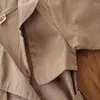 Casaco Meninas Trench Coats Primavera Outono Jaqueta de Algodão Casacos Moda Estilo Inglaterra Jaqueta Para Menina Roupas de Crianças