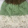 Beanie/Skull Caps BomHCS Crochet Handmade Knitted Pompom Ball Beanie Braided Winter Warm Hat 220817 Z230630