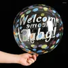 Party Decoration 10st Happy Birthday Printed Bobo Balloons Baby Shower Ballons Transparent Clear Balloon For Wedding Decor