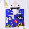 Handtuch Kinder Mit Kapuze Strand Bad Cartoon Gedruckt Super Saugfähig Kinder 1-6 Jahre Pool Schwimmen Erups Poncho Cape Drop Lieferung Hause Garde Dheby