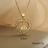 Pendant Necklaces Mafisar Design Gold Plated Zircon Virgin Mary Geometric Necklace For Women Female Fashion Wedding Catholic Jewelry