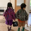 Jaquetas roupas infantis primavera outono jaqueta infantil meninos e meninas estilo coreano jaqueta de algodão multicolorida jaqueta de beisebol grossa 230628