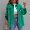 Vrouwen Jassen Vrouwen Jas Ripped Pocket Decor Single-breasted Lange Mouwen Hip Hop Streetwear Revers Losse Vintage Lente herfst Jas