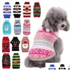 Dog Apparel Knitted Christmas Sweater Vest For Cats Dogs Puppys Warm Winter Spring Pet Coat Xxs-Xxl Drop Delivery Home Garden Supplie Dhbej