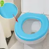 Ny vattenpoof mjuk toalettstol täcker badrum tvättbar närmattning mattor kudde o-form toalett säte bidett toalett täcke tillbehör