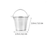 Gift Wrap Drum Bucket Metal Buckets Mini Pails Tin Iron Flower Pot Small Containers