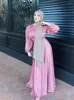 Vêtements ethniques Ramadan Eid Mubarak Satin Abaya Dubaï Turquie Islam Prière Vêtements Pour Femmes Musulman Longue Robe Modeste Robe Musulmane Femme